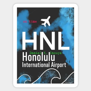 HNL Honolulu airport tag Sticker